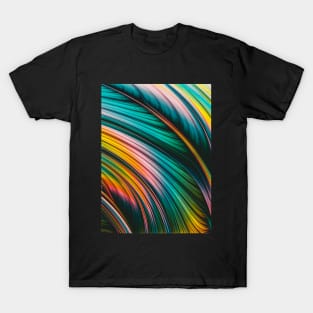 Multicolored Abstract Art Strands T-Shirt